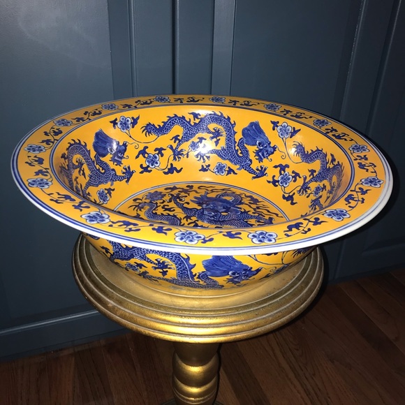 9-Dragon Vintage Bowl, Very Large - Picture 5 of 9